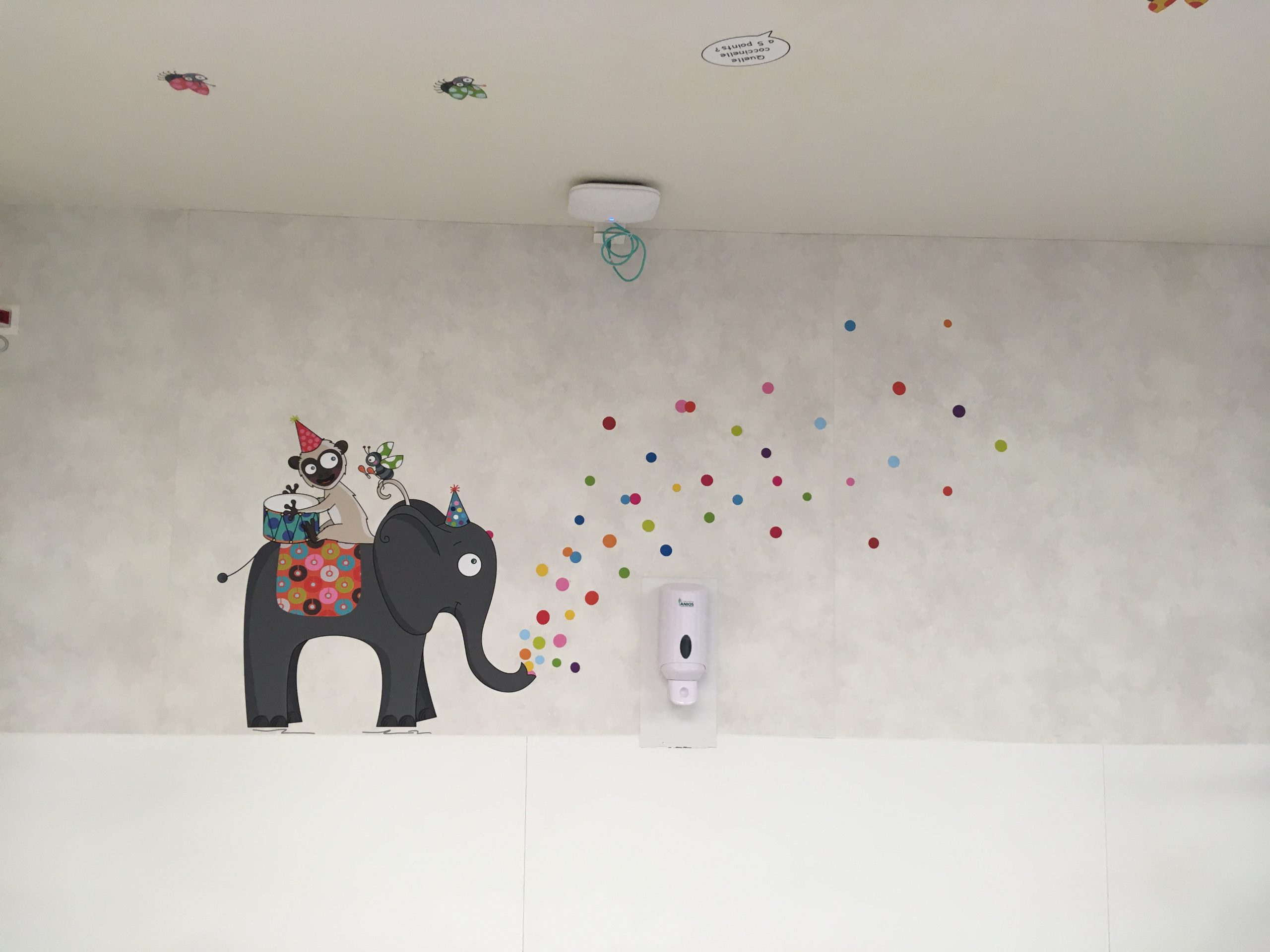 Puis en SSPI un secteur dédié à la pédiatrie a été décoré